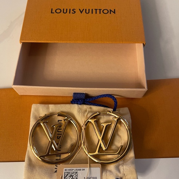 Louis Vuitton Gold Hoop Earrings - Picture 2 of 7